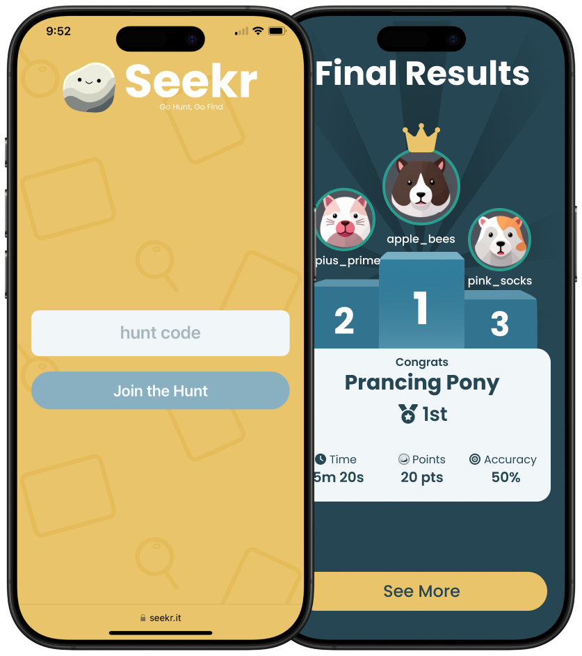 seekr games scavenger hunt editor